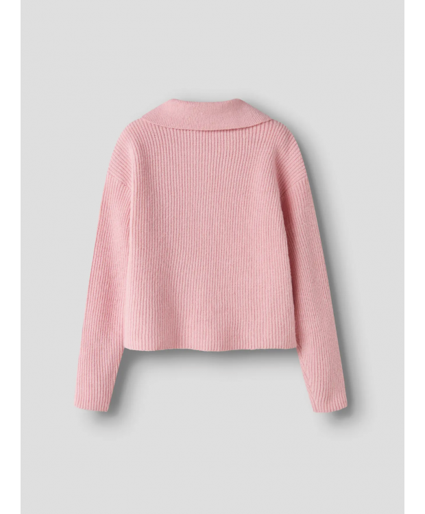 Name It langærmet strikpoloshirt i lyserød til piger billede 1