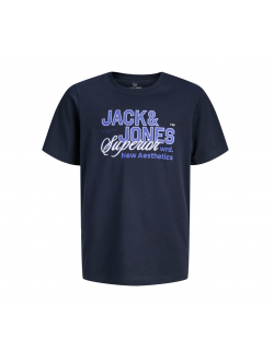 JACK & JONES MINI T-shirt i navy til drenge
