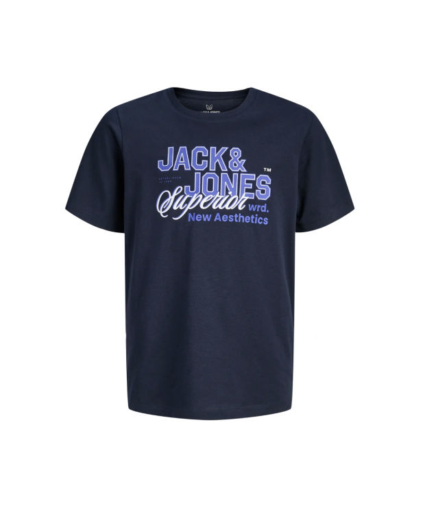 JACK & JONES MINI T-shirt i navy til drenge billede 1