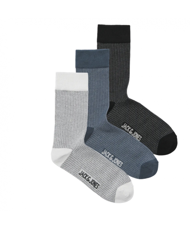 JACK & JONES Bird eye-struktur 3-pak herrestrømper billede 1