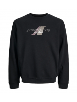 JACK & JONES MINI sweatshirt i sort til drenge