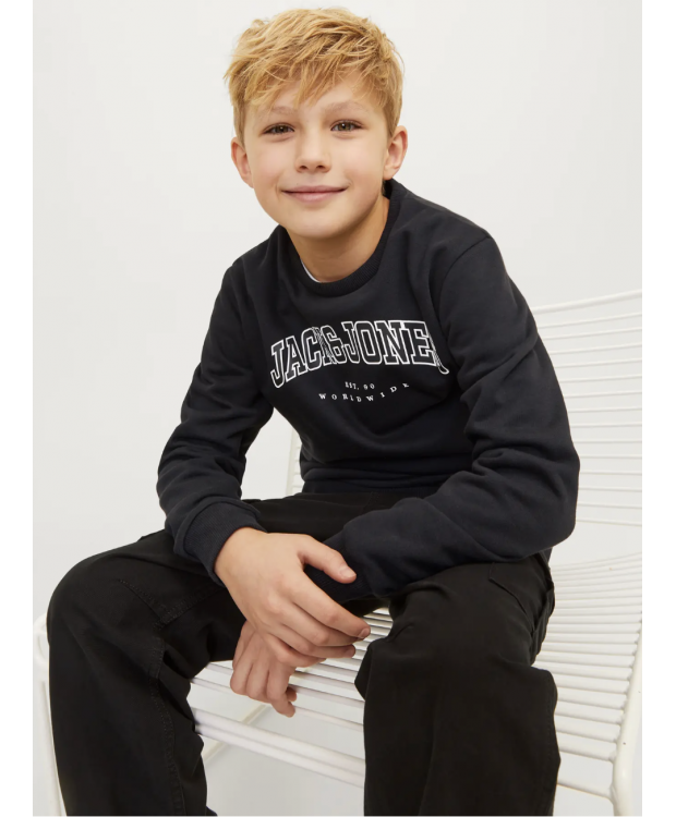 JACK & JONES MINI sweatshirt i sort til drenge billede 2