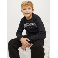 JACK & JONES MINI sweatshirt i sort til drenge