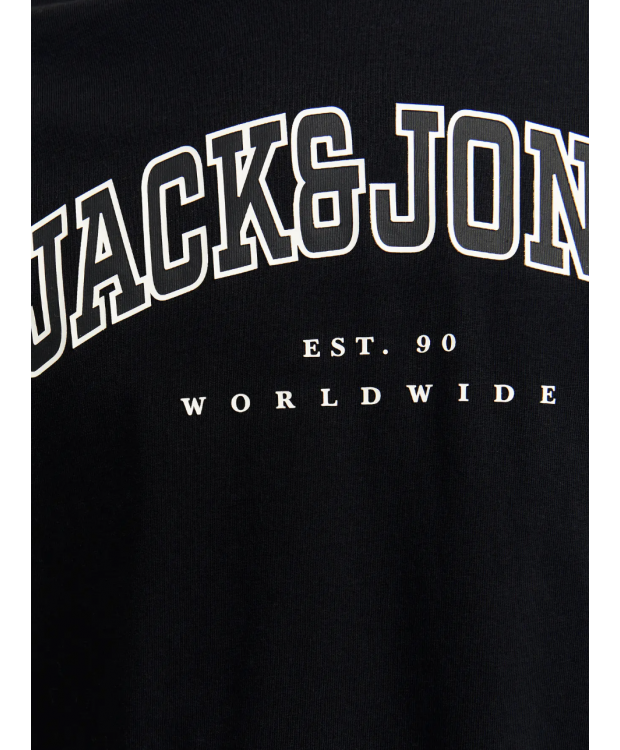 JACK & JONES MINI langærmet T-shirt i sort til drenge billede 4