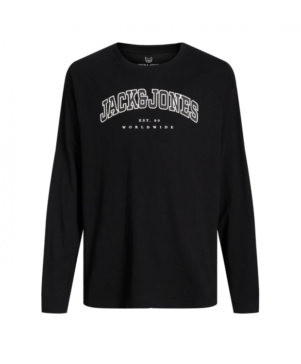 JACK & JONES MINI langærmet T-shirt i sort til drenge billede 6
