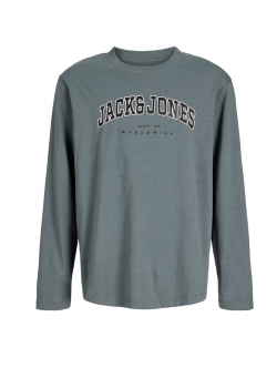 JACK & JONES MINI langærmet T-shirt i grå til drenge
