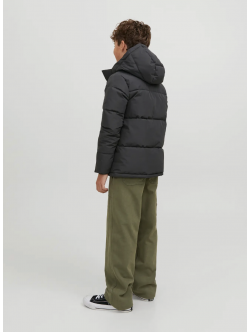 JACK & JONES MINI pufferjakke i sort til drenge
