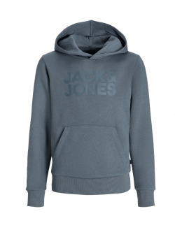 JACK & JONES MINI hoodie i grå til drenge
