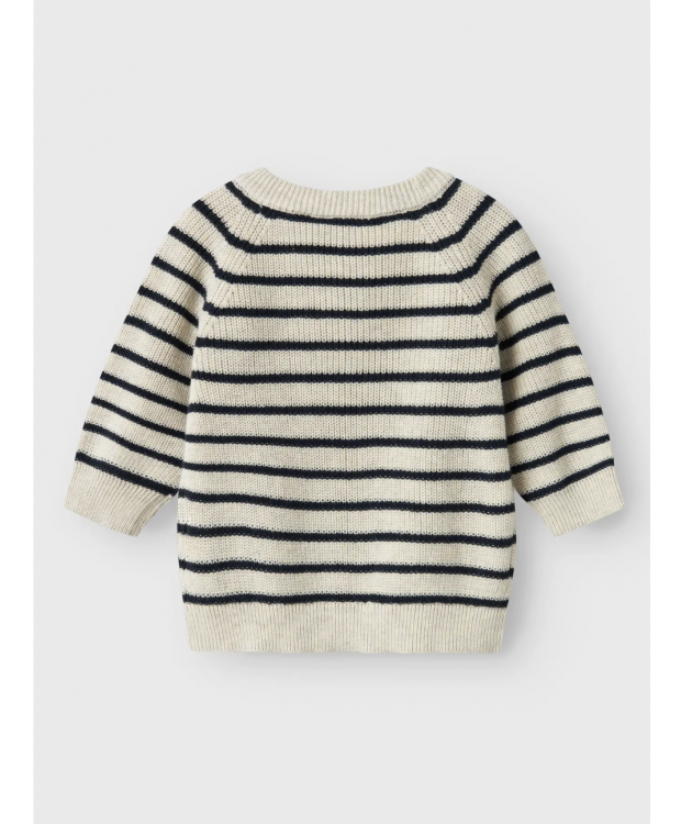 Name It langærmet strikcardigan i beige til drenge billede 1