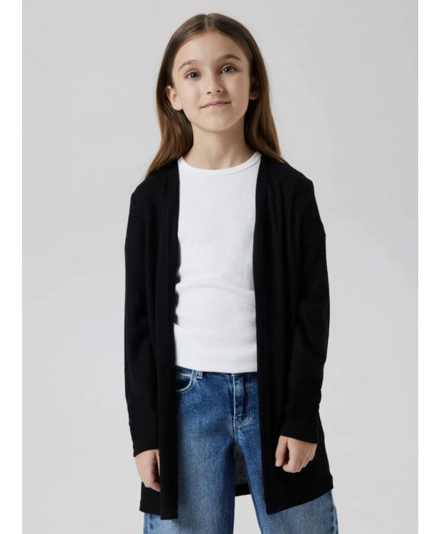 Name It strikcardigan i sort til piger billede 2