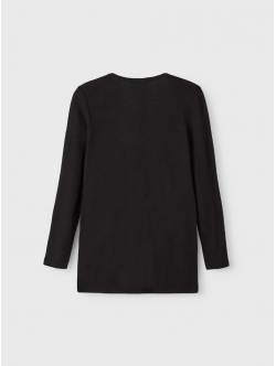 Name It strikcardigan i sort til piger