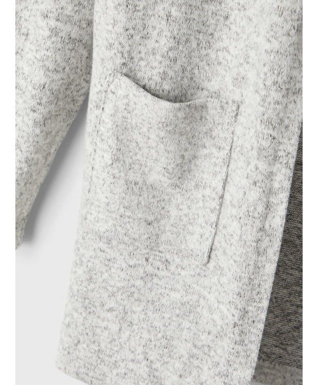 Name It strikcardigan i lysegrå til piger billede 3