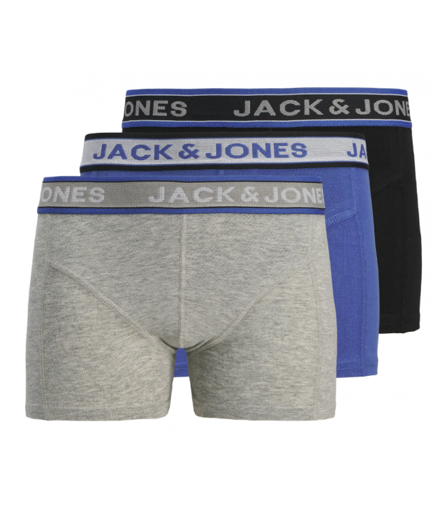 JACK & JONES KIDS 3-pak Ensfarvede trunks til drenge i økologisk bomuld billede 1