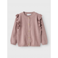 Name It strikcardigan i mauve til piger
