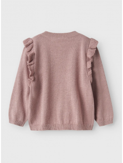 Name It strikcardigan i mauve til piger