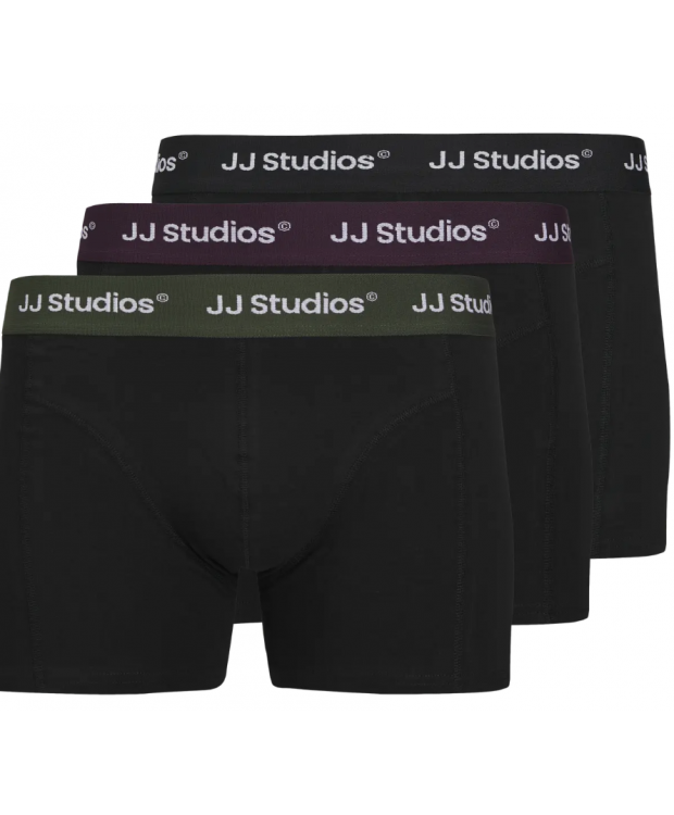 JACK & JONES KIDS 3-Pak Ensfarvede trunks til drenge i økologisk bomuld billede 1