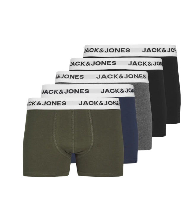 JACK & JONES KIDS 5-PAK trunks til drenge i økologisk bomuld billede 1