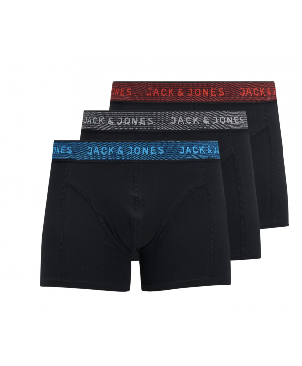 JACK & JONES KIDS 3 PAK Basic trunks til drenge i sort billede 1