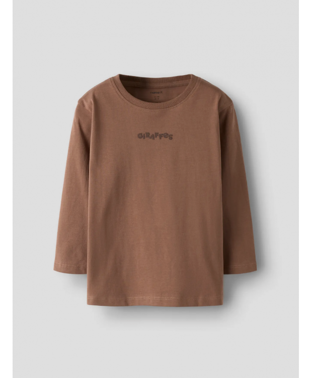 Name It langærmet Giraffe T-shirt i brun til piger billede 2
