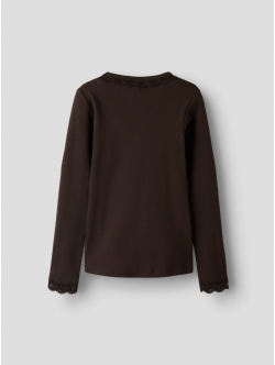 Name It langærmet slim fit-top i brun til piger