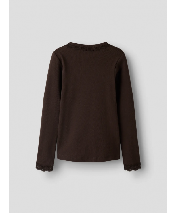 Name It langærmet slim fit-top i brun til piger billede 1