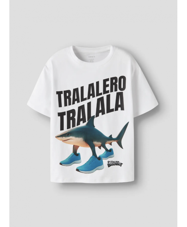 Name It Italian Brainrot T-shirt i hvid til drenge billede 3