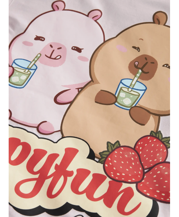 Name It Capybara T-shirt i lyserød til piger billede 2