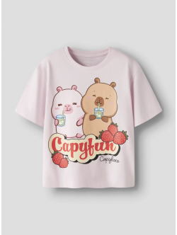 Name It Capybara T-shirt i lyserød til piger