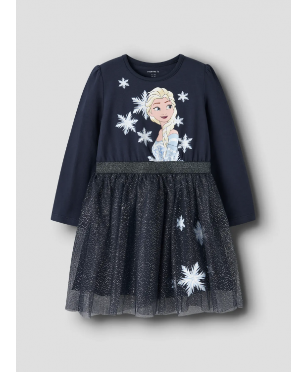 Name It Frozen Elsa-kjole i navy blazer til piger billede 1