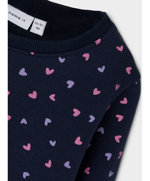Name It fleece-sweatshirt i dark sapphire til piger billede 2
