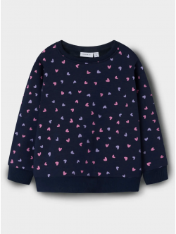 Name It fleece-sweatshirt i dark sapphire til piger