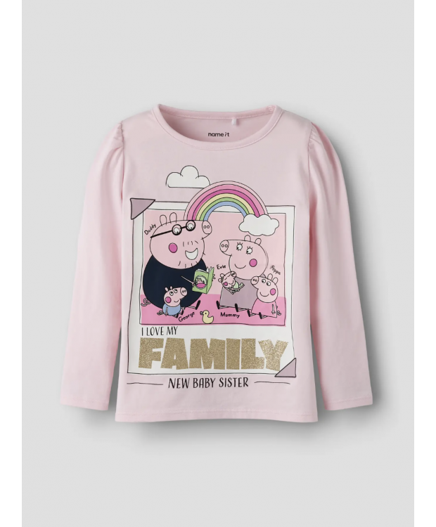 Name It Gurli Gris langærmet T-shirt i lyserød til piger billede 2