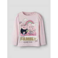 Name It Gurli Gris langærmet T-shirt i lyserød til piger