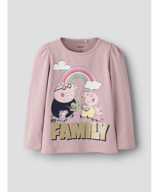 Name It Gurli Gris langærmet T-shirt i lilla til piger billede 2