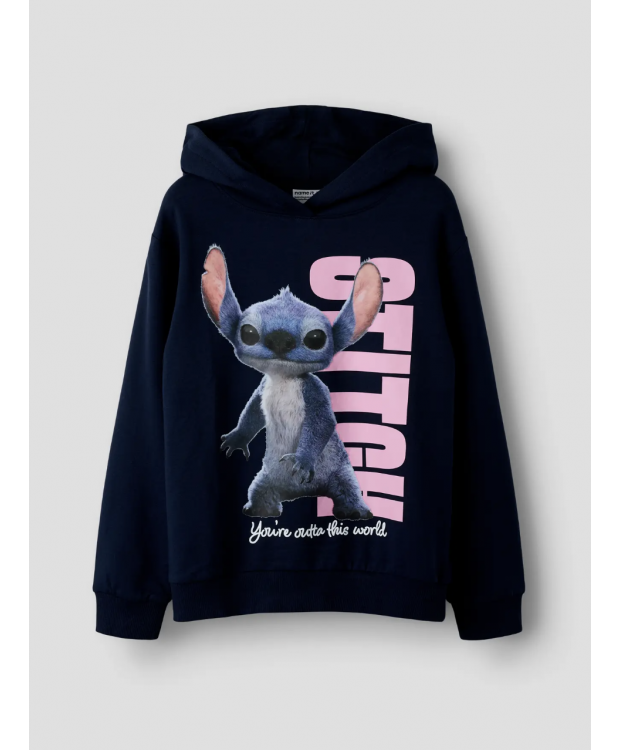 Name It Stitch-hoodie i navy blazer til piger billede 2