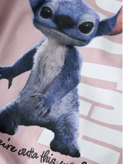 Name It Stitch-hoodie i lyserød til piger
