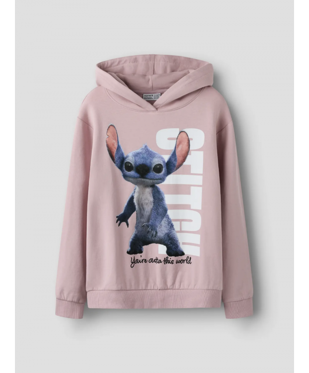 Name It Stitch-hoodie i lyserød til piger billede 2