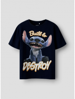 Name It Stitch-T-shirt i navy blazer til drenge
