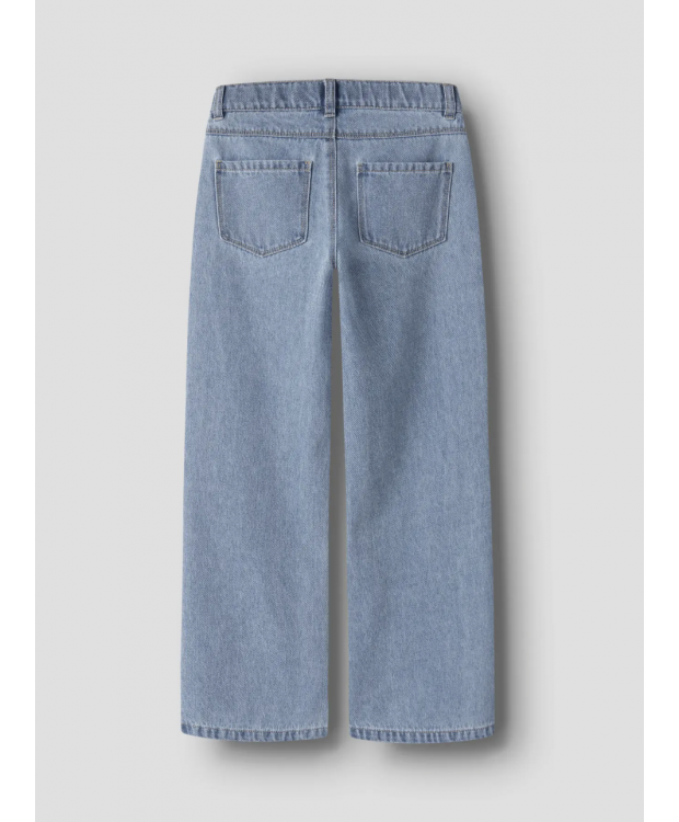 Name it "Stitch" wide leg bukser i lyseblå denim til piger billede 1