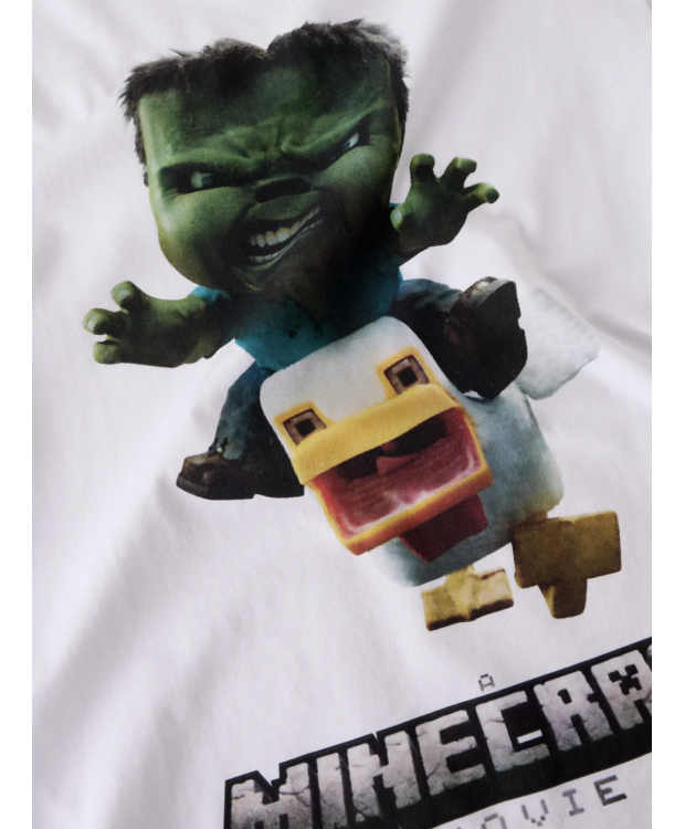 Name It Minecraft-T-shirt i hvid til drenge billede 3