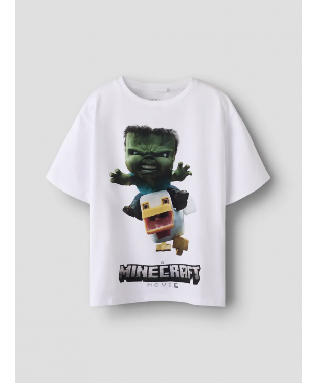 Name It Minecraft-T-shirt i hvid til drenge billede 2