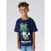Name It Minecraft-T-shirt i navy blazer til drenge