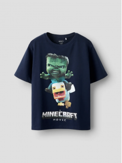 Name It Minecraft-T-shirt i navy blazer til drenge