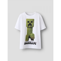 Name It Minecraft-T-shirt i hvid til drenge