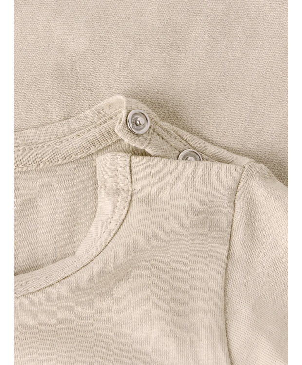 Name It langærmet trøje i beige til baby billede 2