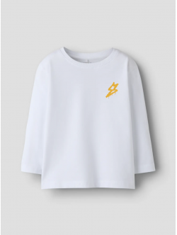 Name It langærmet T-shirt i hvid til drenge