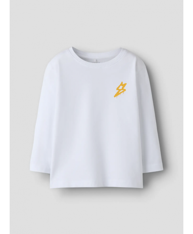 Name It langærmet T-shirt i hvid til drenge billede 1