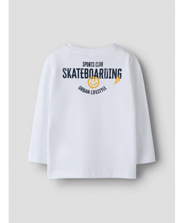 Name It langærmet T-shirt i hvid til drenge billede 3