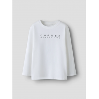 Name It langærmet T-shirt i hvid til drenge