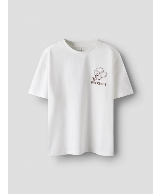 Name It T-shirt i hvid til piger billede 4